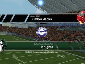 A screencap from Canadian Football '17, a new video game released on Xbox Live and Steam.