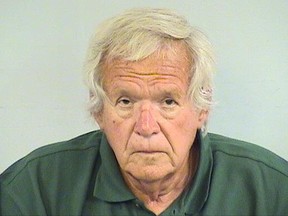 This undated photo provided by the Lake County Sheriff Department shows ex-U.S. House Speaker Dennis Hastert. The Lake County Sheriffs' Office said Wednesday, July 19, 2017, that Hastert was fitted with a electronic monitoring device. The device was attached Monday shortly after Hastert was released from a federal prison in Minnesota, as he nears the end of a 15-month sentence in a hush money case. (Lake County Sheriff Department via AP)