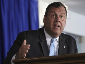 Gov. Chris Christie speaks during a press conference Sunday, July 2, 2017, on day two of the state government shut down, in Trenton, N.J. Christie stated that if a budget comes to his desk, whether it includes Horizon or does not, he will sign it but as of now, his hands are tied. It is estimated that 30,000-35,000 state employees will be furloughed if an agreement is not reached by Monday morning.