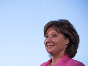 Former B.C. premier Christy Clark speaks to media for the first time since announcing she will be stepping down as B.C. Liberal leader and MLA in Vancouver, B.C., on Monday July 31, 2017