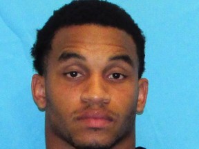 This booking photo provided by the Frisco Police Department shows Damien Wilson. Police say Wilson, a Dallas Cowboys linebacker, has been arrested on two counts of aggravated assault with a deadly weapon. Frisco police say Wilson was arrested Tuesday, July 5, 2017, outside of Toyota Stadium during the city's Fourth of July celebration.  (Frisco Police Department via AP)
