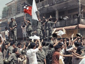 A scene from the film "First They Killed My Father" is shown in this undated handout photo. A comedy-drama directed by George Clooney and a biographical thriller helmed by Angelina Jolie are headed to this year's Toronto International Film Festival. THE CANADIAN PRESS/HO, TIFF *MANDATORY CREDIT*