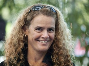Canadian astronaut Julie Payette smiles as she is introduced to employees as she arrives at the Canadian Space Agency Friday August 28, 2009 in Longueuil, Que. The federal government is set to reveal Canada's next governor general Thursday with an announcement outside the doors of the Senate. Sources are telling The Canadian Press and others that astronaut Julie Payette is among the top contenders. THE CANADIAN PRESS/Paul Chiasson