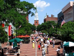 The Church Street Marketplace in Burlington, VT in this undated handout photo. Vermont is a state that boasts about its mountains, its food and spirits scene, and its maple syrup production all factors that make it a desired getaway for 650,000 Canadian visitors annually. THE CANADIAN PRESS/HO, Church Street Marketplace *MANDATORY CREDIT*