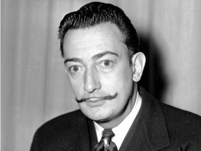 In this file photo taken on Nov. 4, 1942 Spanish surrealist painter, Salvador Dali is pictured in New York.
