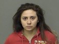 This July 22, 2017, photo provided by the Merced County Sheriff, shows Obdulia Sanchez in Merced, Calif. Sanchez has been arrested in California on suspicion of causing a deadly crash that she recorded live on Instagram. She was booked into the Merced County Jail on suspicion of DUI and vehicular manslaughter after Friday's crash that killed her 14-year-old sister and badly injured another 14-year-old girl.