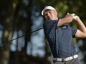 FILE - In a Sunday, June 25, 2017 file photo, Jordan Spieth hits off the 18th tee during a playoff in the final round of the Travelers Championship golf tournament, in Cromwell, Conn. Spieth says he wants to build a reputation for being a good closer in golf. (AP Photo/Jessica Hill, File)