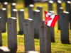 Military graves at a cemetery in London, Ont.