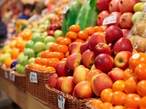 Fruits on a farm market