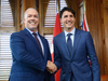 Prime Minister Justin Trudeau meets with B.C. Premier John Horgan in Ottawa on Tuesday.