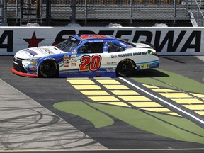 Ryan Preece drives his car during qualifying for the NASCAR Xfinity Series auto race, Saturday, July 29, 2017, at Iowa Speedway in Newton, Iowa. (AP Photo/Charlie Neibergall)