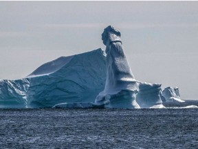 The photographer was surprised to see such iceberg.