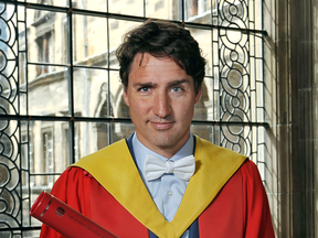 Prime Minister Justin Trudeau, is awarded an honorary degree at the University of Edinburgh on July 5, 2017.