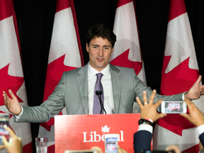 Prime Minister Justin Trudeau speaks at an event in Mississauga, on Thursday.