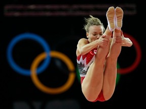 In this Aug. 4, 2012 file photo, Karen Cockburn competes at the London Olympics.