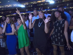 Regina Hall, from left, Jada Pinkett Smith, Queen Latifah and Tiffany Haddish.