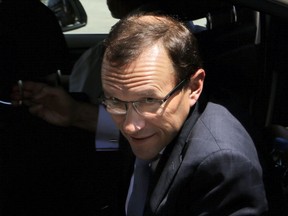 U.N. Special Advisor of the Secretary-General Espen Barth Eide arrives for a meeting with the Turkish Cypriot leader Mustafa Akinci, in the Turkish Cypriot breakaway north part of Nicosia, Cyprus, Monday, July 24, 2017. Eide meet with rival leaders of ethnically divided Cyprus in a first time after the negotiations talks at Crans-Montana. (AP Photo/Petros Karadjias)
