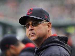 FILE - In this May 3, 2017, file photo, Cleveland Indians manager Terry Francona watches during the first inning of a baseball game against the Detroit Tigers, in Detroit. Indians manager Terry Francona remains hospitalized and will miss his second straight game. The 58-year-old Francona has been at the Cleveland Clinic since Tuesday, July 4. Doctors are running tests to determine what's been making him feel light-headed. (AP Photo/Paul Sancya, File)