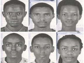 The six Burundi teens who were reported missing on July 19, 2017, after participating in an international robotics competition in Washington. From top left, Richard Irakoze, Kevin Sabumukiza, Nice Munezero, and from bottom left, Aristide Irambona, Don Ingabire, and Audrey Mwamikazi.