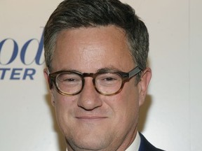 FILE - In this April 11, 2012 file photograph taken by AP Images for The Hollywood Reporter, 'Morning Joe' host Joe Scarborough arrives at The Hollywood Reporter 35 Most Powerful People in Media event in New York. MSNBC host and former Republican Congressman Scarborough says he's leaving the GOP. The "Morning Joe" co-host has become a sharp critic of President Donald Trump. Scarborough said Tuesday, July 11, 2017, during an interview with CBS "Late Show" host Stephen Colbert that "I've got to become an independent." (Evan Agostini/AP Images for The Hollywood Reporter, File)