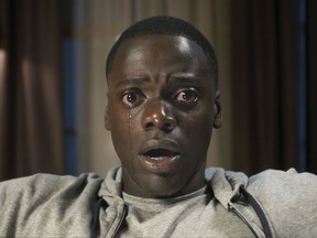 This image released by Universal Pictures shows Daniel Kaluuya in a scene from the film, "Get Out." (Universal Pictures via AP)