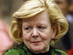 FILE - In this May 1, 2008 file photo, U.S. District Judge Colleen Kollar-Kotelly is pictured before the start of a ceremony at the federal courthouse in Washington. Kollar-Kotelly on Monday, July 24, 2017, cleared the way for President Donald Trump's commission on election fraud to resume collecting detailed voter roll information from the states. (AP Photo/Charles Dharapak, File)