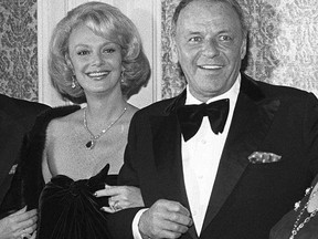 In this 1976 file photo, Barbara Sinatra poses with her husband Frank Sinatra.