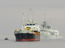 Canadian Forces, Canada Border Services Agency and RCMP officials intercept the MV Ocean Lady off the B.C. coast on Oct. 17, 2009.