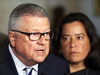 Public Safety Minister Ralph Goodale and Justice Minister Jody Wilson-Raybould discuss the $10.5 million payment to Omar Khadr in Ottawa on July 7, 2017.