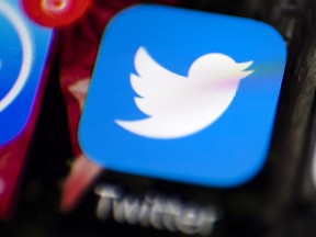 This Wednesday, April 26, 2017, photo shows the Twitter app on a smartphone in Philadelphia. Twitter Inc. reports earnings, Thursday, July 27, 2017. (AP Photo/Matt Rourke)