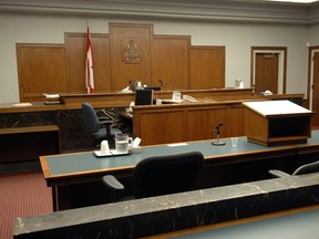 A Queens Bench courtroom in Regina in a file photo.