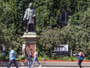 A statue of Egerton Ryerson at the Ryerson University Campus in downtown Toronto.