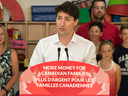 Prime Minister Justin Trudeau speaks to the media at the Barrie Community Centre in Barrie, Ont. on Thursday, July 20, 2017.