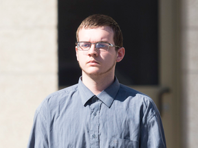 Skylar Prockner leaves a Regina court after being sentenced to life in prison for the 2015 murder of Hannah Leflar.