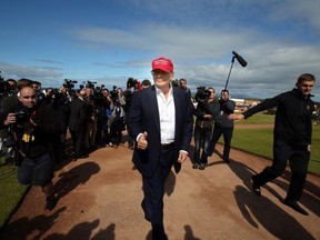 Presidential candidate Donald Trump at the Women's British Open Golf Championships in Turnberry, Scotland, in 2015.