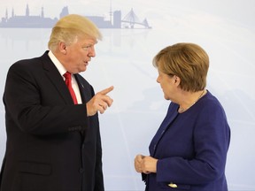 Trump and Merkel in Hamburg
