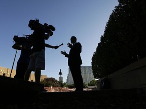 Texas Rep. Rafael Anchia, D-Dallas, talks with the media before entering the federal court house for a redistricting trial, Monday, July 10, 2017, in San Antonio. Federal courts earlier this year found that Texas passed election laws to purposefully discriminate against Hispanic and black voters and the trial starting today could redraw Texas voting maps before 2018 and bolster Democratic efforts to reclaim Congress. (AP Photo/Eric Gay)