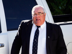 Winston Blackmore arrives to hear the verdict in his polygamy trial in Cranbrook, B.C. on Monday, July 24, 2017.