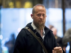 FILE - In this Dec. 6, 2016 file photo, Brad Parscale arrives at Trump Tower in New York. Parscale, President Donald Trump's campaign data and digital director says he will speak with the House intelligence committee later this month as part of its Russia probe. (AP Photo/Andrew Harnik, File)