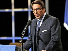 FILE - In this Oct. 23, 2015, file photo, Jay Sekulow speaks at Regent University in Virginia Beach, Va. As the federal and congressional Russia probes mount, a growing cast of lawyers is signing up to defend President Donald Trump and his associates. But the interests of those lawyers don't always align, adding a new layer of uncertainty to a White House rife with internal rivalries. Trump will continue to work with the outside legal team representing his personal interests, Sekulow, and New York-based attorney Marc Kasowitz. (AP Photo/Steve Helber, File)