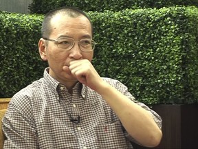 In this image taken from June 3, 2008, video, Liu Xiaobo speaks during an interview before his detention in Beijing, China. China's ailing Nobel Peace Prize laureate's health is further deteriorating as abdominal fluid accumulates, said a friend on Thursday, July 6, 2017, and the Chinese hospital that is treating him, adding to concerns about the long-term prognosis of the country's best-known political prisoner. (AP Photo)