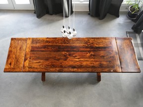 This table used to be part of a barn.