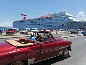 Docked in Havana, Carnival Paradise operates Carnival's first cruises to Cuba in the line's history.