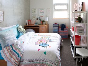 There are lots of ways to add some style and organization to dorm rooms.