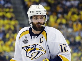 Mike Fisher had 276 goals and 309 assists in 1,088 regular-season games during an NHL career that lasted 17 seasons. He had 23 goals and 28 assists in 13 career playoff games.
