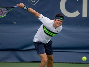Canada's Milos Raonic, the third seed at the Citi Open in Washington, was the victim of a quarter-final upset on Friday at the hands of Jack Sock of the U.S., who prevailed 7-5, 6-4.