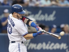 Josh Donaldson, the 2015 AL MVP, has recorded 11 extra base hits (five doubles, six homers) over his past 20 games and is first in the AL with 27 walks — three of those coming on Wednesday — since July 1.