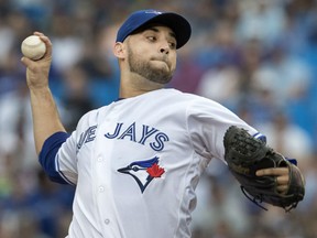 Blue Jays starting pitcher Marco Estrada throws against the New York Yankees during their game in Toronto on Thursday night.