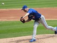 Toronto Blue Jays starting pitcher J.A. Happ delivers against the Chicago White Sox on Aug. 2.