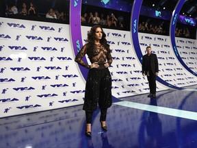 Demi Lovato arrives at the MTV Video Music Awards at The Forum on Sunday, Aug. 27, 2017, in Inglewood, Calif. (Photo by Chris Pizzello/Invision/AP)